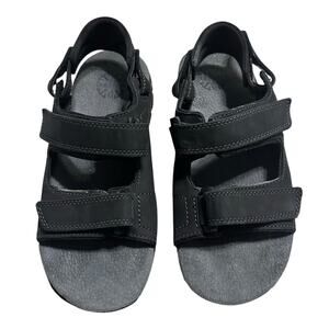 Dunham Sandals Men's Size 8 Black Leather Hiking Outdoor Adjustable Straps